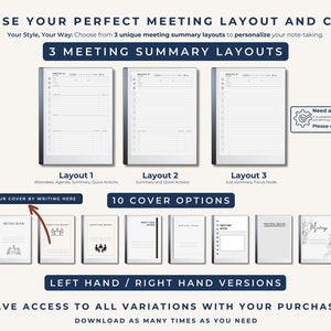 Remarkable 2 Meeting Template, Hyperlinked Meeting Notes (digital ...