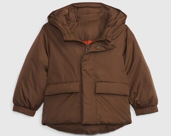 Toddler 3T Reversible Puffer Jacket Brown (Gap)