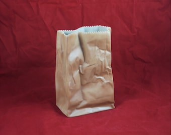 Rosenthal ceramic vase in paper bag design 19 cm Do Not Litter Collection - Design by Tapio Wirkkala