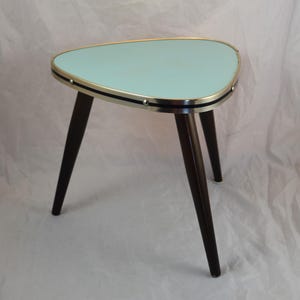 Nierentisch Blumenhocker Original Blumenbank 1950er Jahre mid century modern 50s Design hellblau