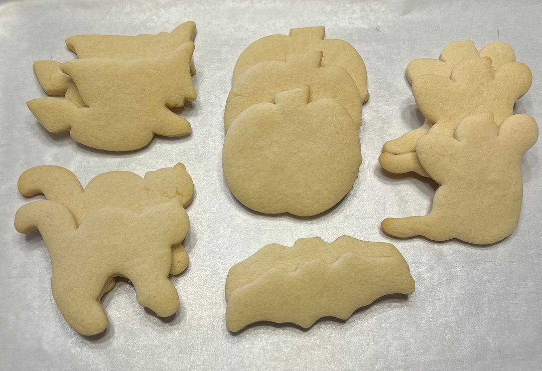 Undecorated Halloween Sugar Cookies, Plain Sugar Cookies, Unfrosted