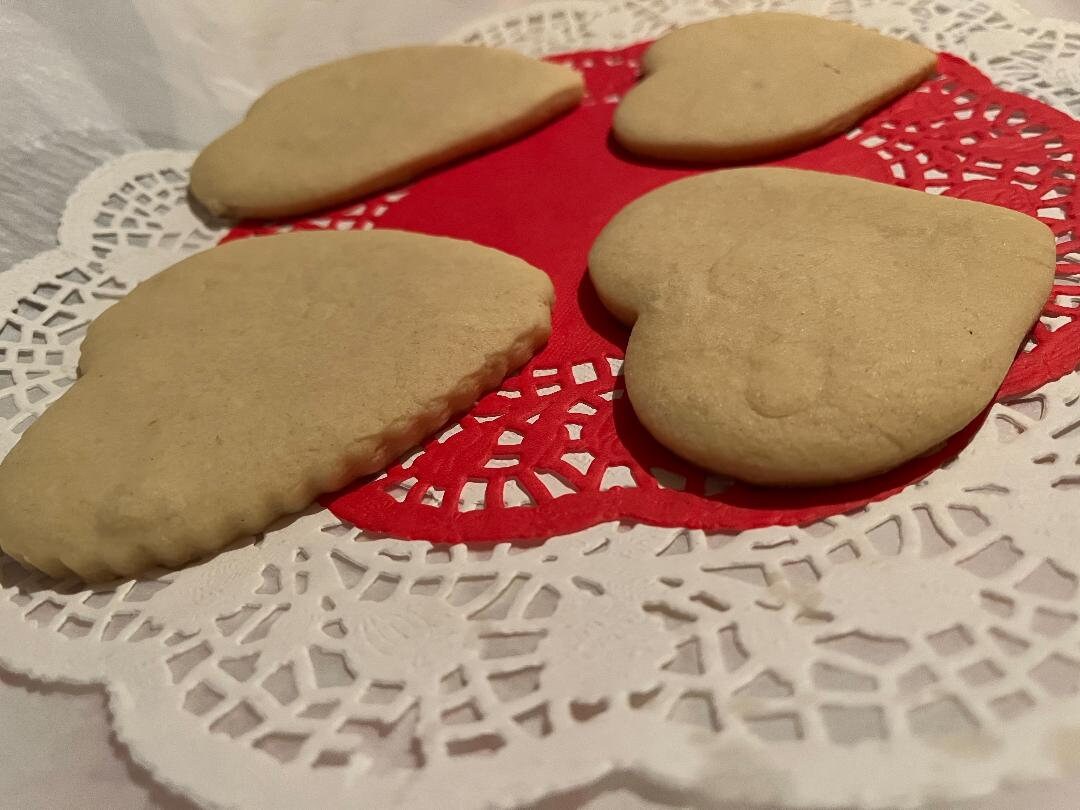 Undecorated Valentines Day Sugar Cookies, Plain Sugar Cookies