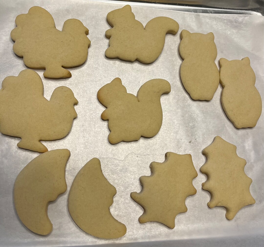 Undecorated Thanksgiving Sugar Cookies Plain Sugar Cookies Etsy