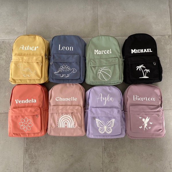 Custom Nylon Backpack - Personalised Backpack - Back To School Backpack - Customisable Backpack - Toddler Bags - Minimalist Travel Backpack