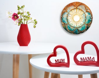 Mother's Day heart decoration| Mom anniversary gift|Unique mother heart keepsake|Heart decoration with personalized name|Customized ornament