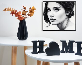 Home decorative letters infusing warmth into your space Charming home letters Freestanding ornament letters with a heart ideal for fireplace