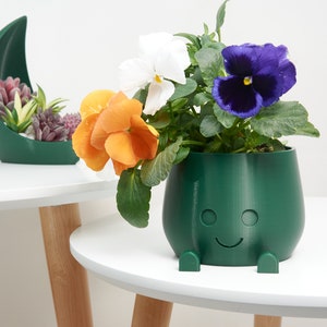 plant pot
decorative pot
happy face pot
orange green pot
indoor pot
indoor planter
indoor pot gift
cute pot
green pot