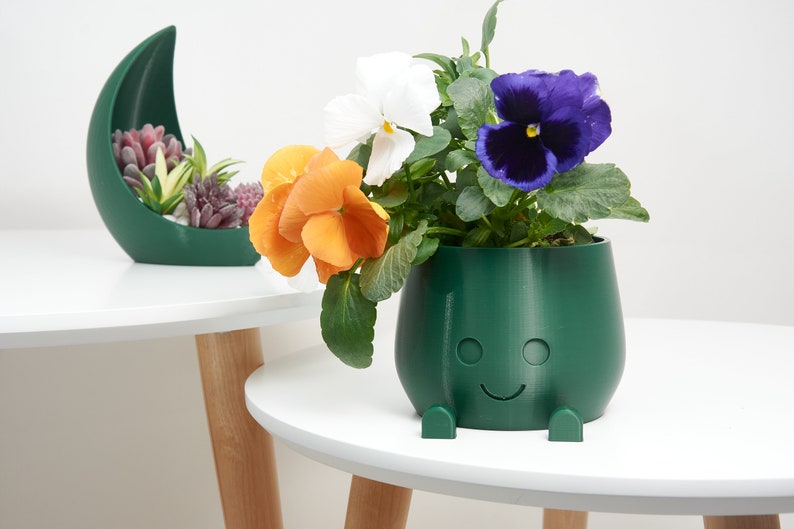 plant pot
decorative pot
happy face pot
orange green pot
indoor pot
indoor planter
indoor pot gift
cute pot
green pot