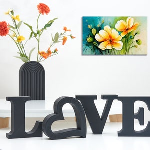 Adorno de letras de amor / Decoración independiente para el hogar / Adorno romántico para estante / Decoración de amor de mesa / Regalo para su cumpleaños
