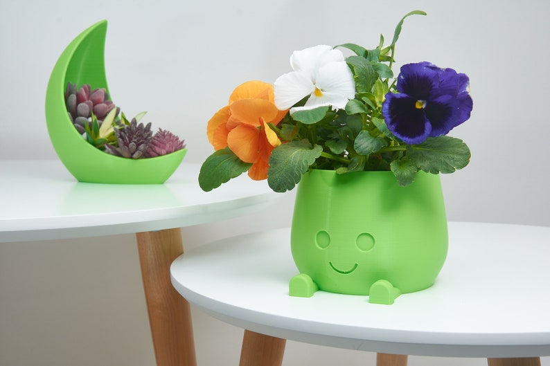 plant pot
decorative pot
happy face pot
orange green pot
indoor pot
indoor planter
indoor pot gift
cute pot