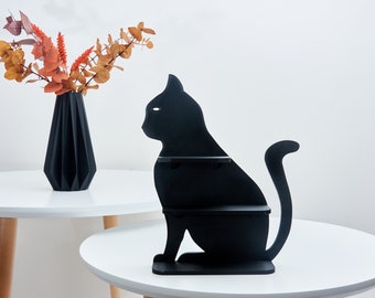 Charming Cat-Shaped Shelf Playful Home Decor Accent Stylish Cat-Shaped Decor Adds Character to Any Room Small Shelf Ornament Trinket Shelf