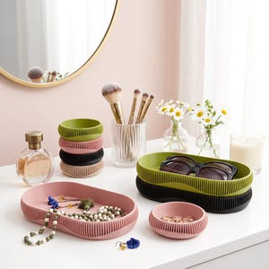 Eyeglass, Jewellery Organiser Tray - Catchall, Multi-Storage Holder for Watches, Headphones,  Accessories - Minimalist Design