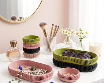 Eyeglass, Jewellery Organiser Tray - Catchall, Multi-Storage Holder for Watches, Headphones,  Accessories - Minimalist Design