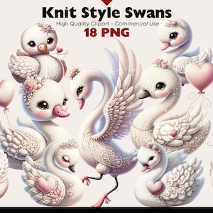 Pacote de clipart de cisne branco, animal bebê neutro PNG, ilustrações de berçário em aquarela, download digital de brinquedo PNG, animais selvagens fofos para impressão