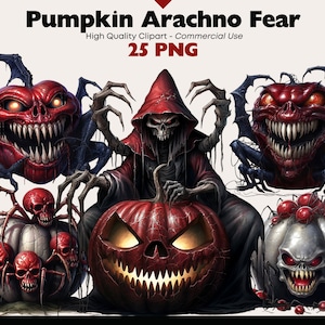 Scary Pumpkin Clipart, Gourds Digital Download, PNG Pumpkin, Halloween Watercolor, Scary Pumpkin Faces Graphics, Sinister Pumpkins Printable