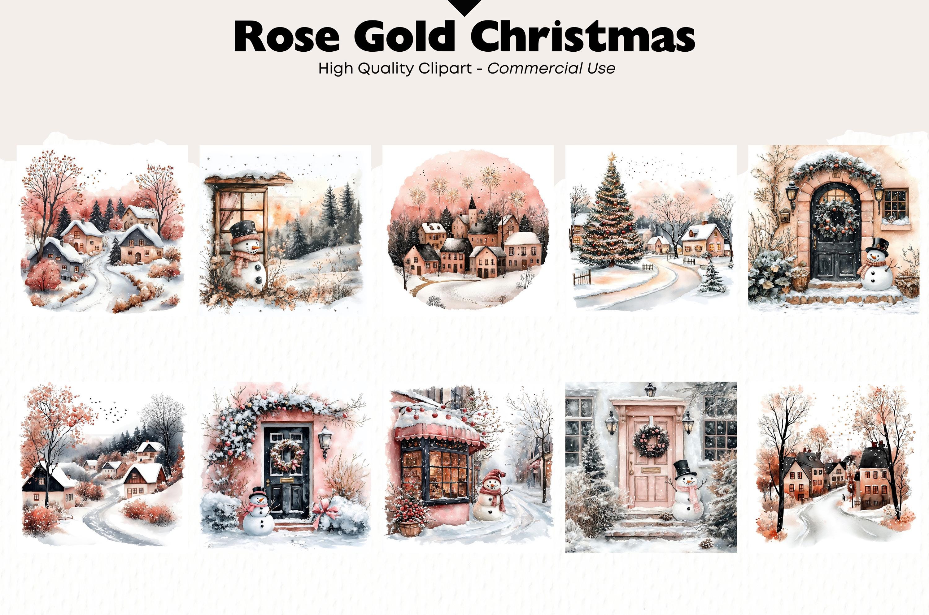 Winter Scenes Clipart Bundle Snowy Landscapes Graphics Digital Download ...