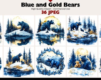 Black Bear Clipart Nature Art Animals Digital Download Mountain Forest JPEG Graphics Commercial Use Paper Crafts Junk Journal Scrapbooking