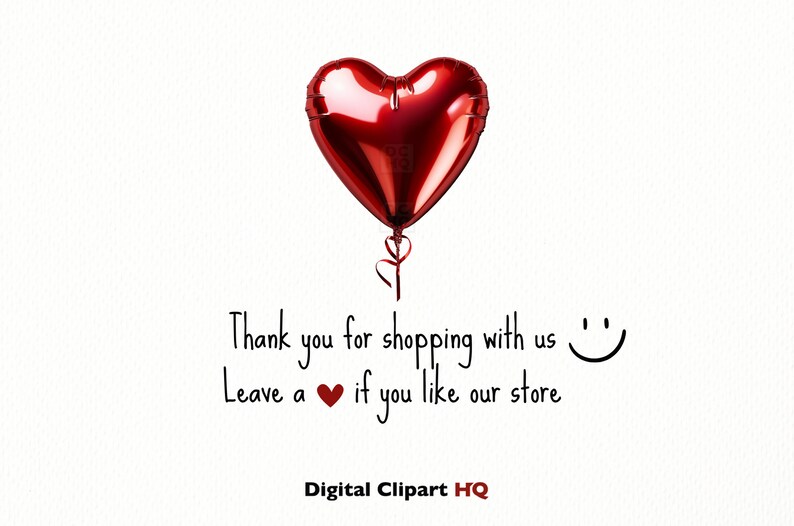 Red Heart Balloons Clipart Bundle Valentine's Day PNG Watercolor ...