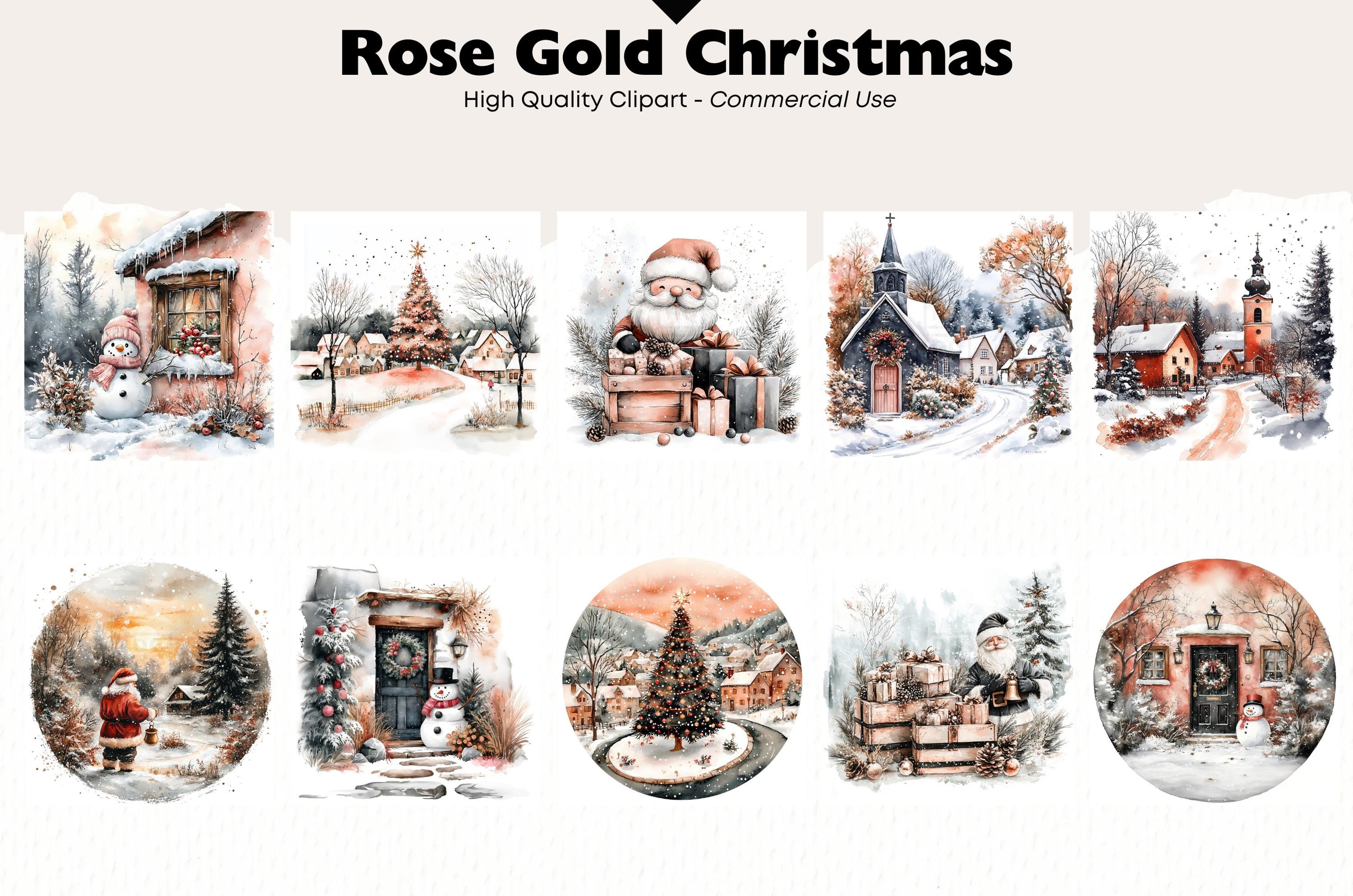 Winter Scenes Clipart Bundle Snowy Landscapes Graphics Digital Download ...
