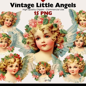 Vintage Angel Clipart, Classic Angel PNG, Old-fashioned Cherub Watercolor, Timeless Seraphim Graphics, Antique Digital Stickers Downloads