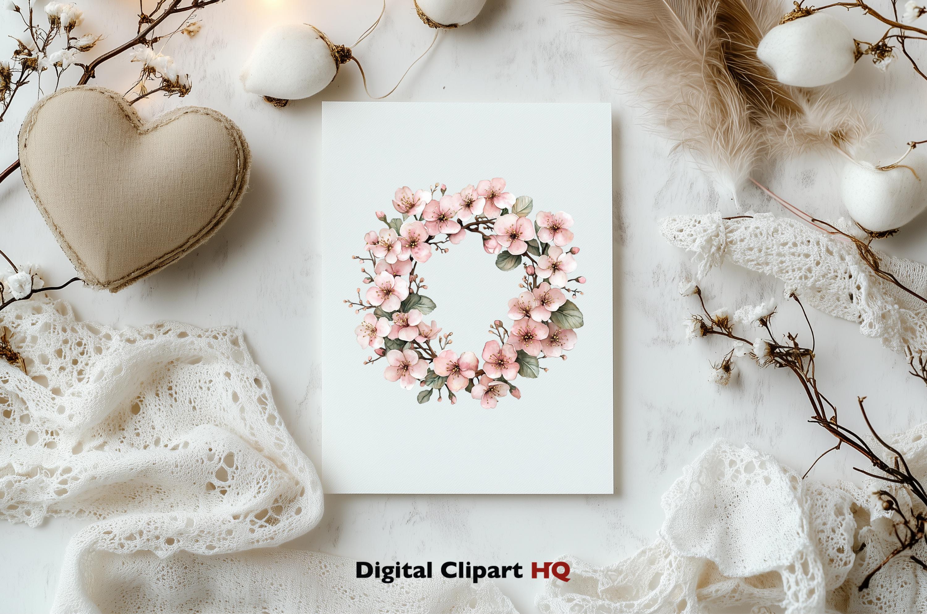 Cherry Blossom Clipart Bundle Pink Flowers Digital Download PNG Sakura ...