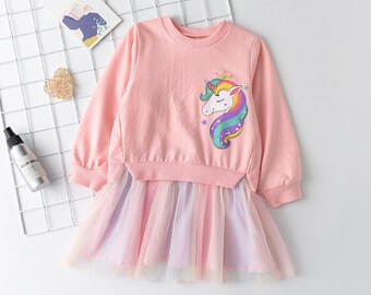 Ours chef licorne robe de princesse automne tout-petit enfants robes filles enfants fête d'anniversaire Halloween noël Costume