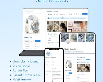 Notion Life Planner 2026 | Vision Board, Goal Setting (Digital Download)