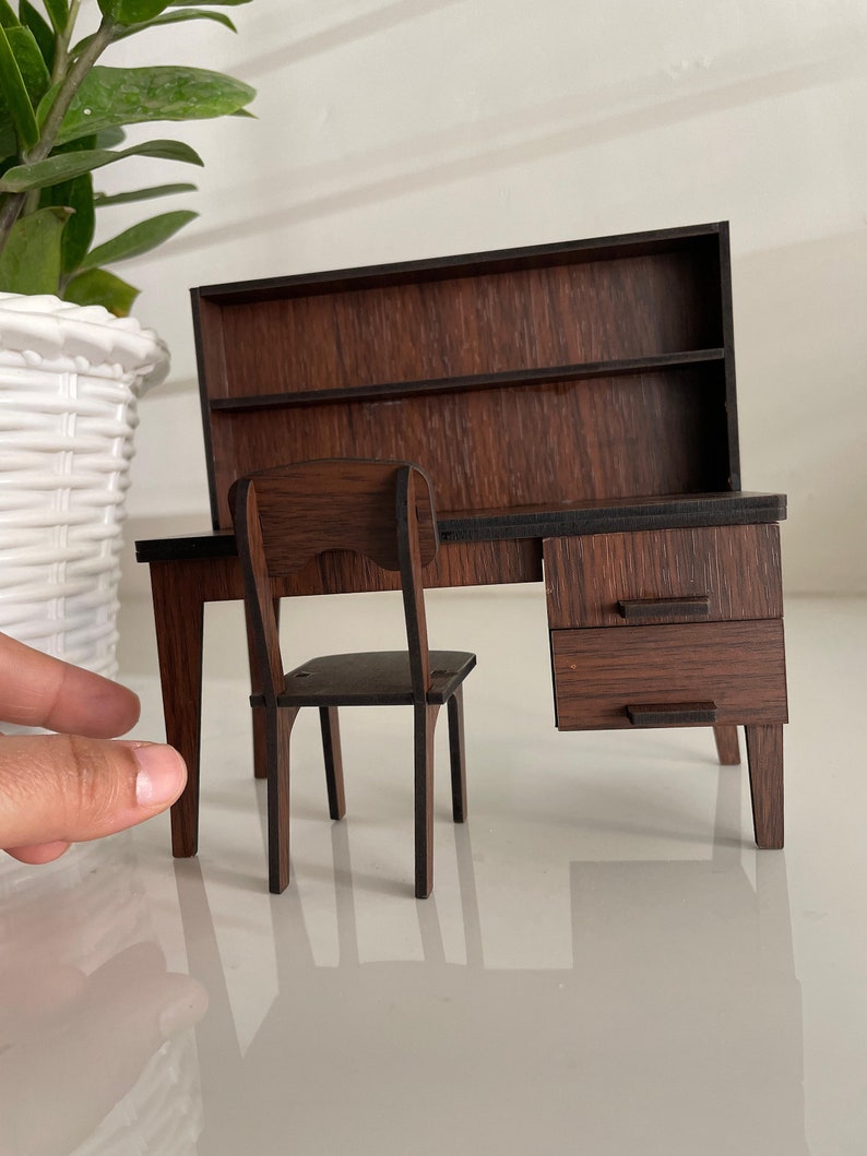 Miniature Wooden Study Table (14cm), Mini Study Table , Indian Wooden ...
