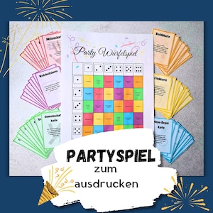 Gioco di società per adulti/gioco di bevute in tedesco da stampare per Capodanno, compleanno o altre feste
