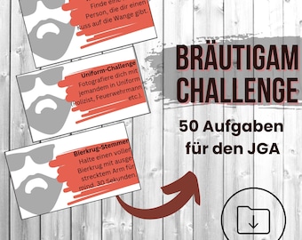Bachelor Party Men JGA Challenge – 50 funny JGA tasks to print out - Photo Challenge Men JGA Game