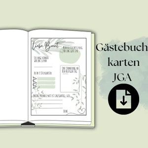 JGA Spiel Gästebuchkarte / Ausfüllkarte / Aktivität Brautparty / Junggesellinnenabschied Gästekarte, geeignet für eine Zeitkapsel