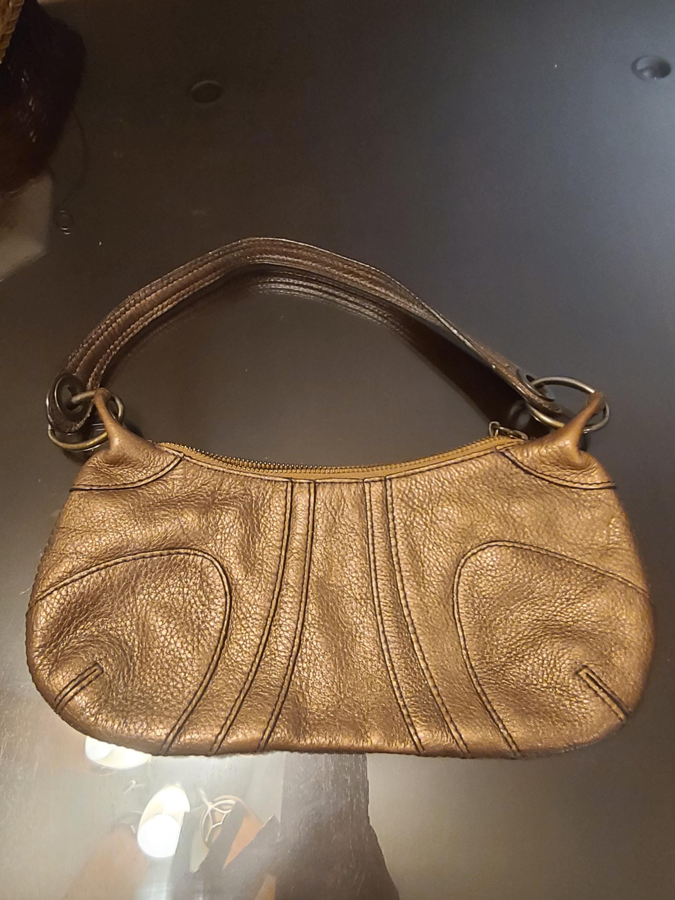 Purse by Banana Republic in Metallic Bronze. Pebbled Leather