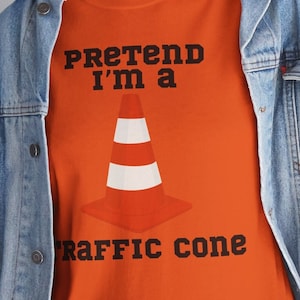 Halloween costume Traffic Cone Costume Tee, Trick or Treat Shirt, Funny Halloween Party Top, Unisex Tee, Halloween Shirt for Adults
