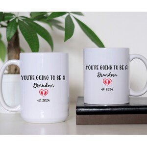 Grandma mug birth announcement gift pregnancy announcement gift for grandma new grandma gift first time grandma gift for new grandparent