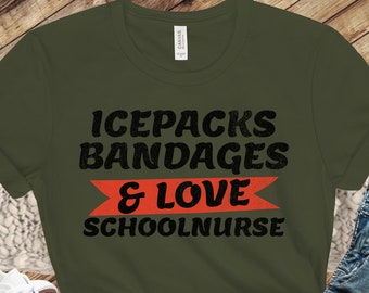 School nurse shirt gift crew shirt nurse T-shirt retro school nurse tee school nurse gift school nurse crew shirt cute nurse tshirt