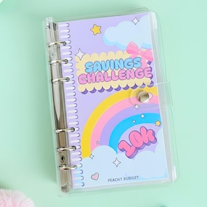 10k Savings Challenge Binder: A6 Budget Planner with Trackers
