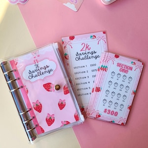 2k Savings Challenge Binder: Pink Coquette Budget Tracker