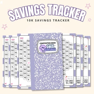 10k Savings Tracker 10k Savings Binder 10,000 Savings Challenge  Laminated Savings Tracker 10K  Cash Savings 10k Challenge Budget Binder