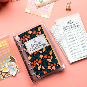 3k Savings Challenge Binder: Floral Budget Planner