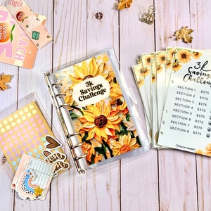 3k Savings Challenge Binder: Bee Theme Budget Tracker