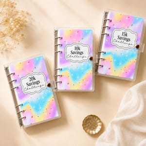 5k 10k 15k 20k Savings Challenge Tracker | Budget Save Tracker & Envelope Saving Challenges | Monthly Saving Tracker Planner