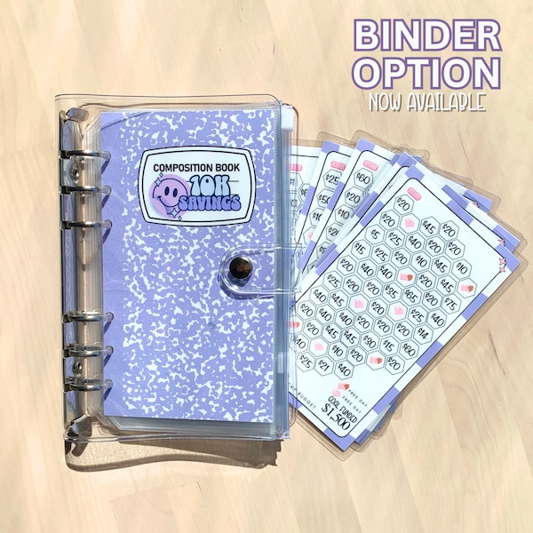 10K Savings Challenge: Laminated Tracker Set, Budget Binder 10K Envelope Savings Challenge 10000 Savings