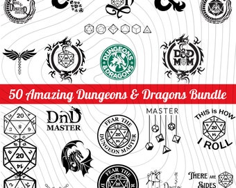 DND Classes Svg Dfx Eps Png and Pdf Dungeons and Dragons - Etsy