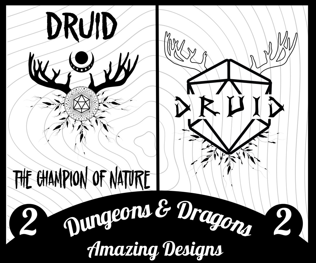 DND Druid Designs DND Druid Svg Dnd Class Emblems Druid Etsy