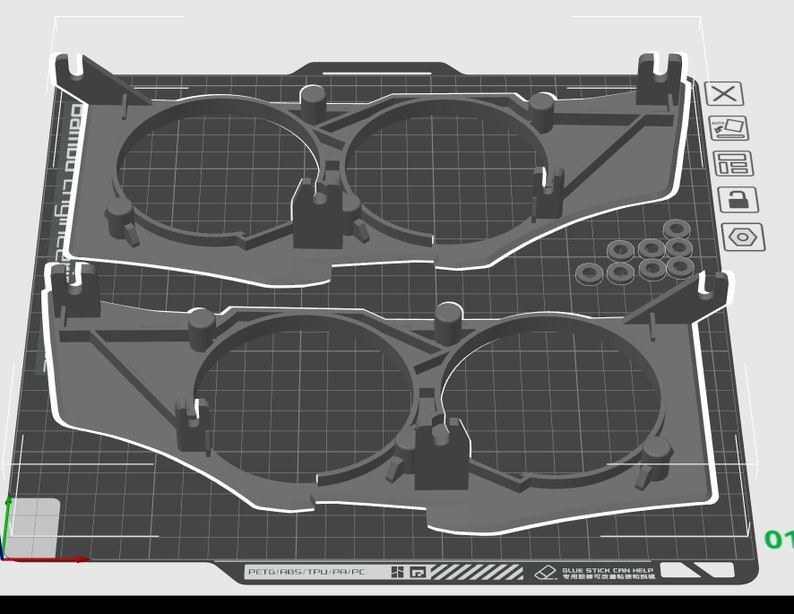 Porsche Boxster 986 Rear Storage Compartment 3.5 Speaker Brackets 3MF File image 1