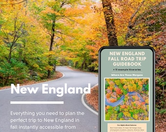 New England Fall Road Trip Itinerary (Digital eBook)