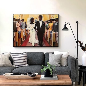 Black Wall Art by Arthello Beck Jr., Marriage Wall Art, Wedding Art, African American Art, Black Art, BlackartbyPBI, Black Art Website