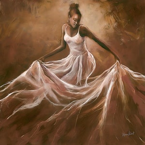 Ethereal Grace by Monica Stewart / Cool Jazz / African American Art / Black Art / Black Art Gallery / BlackArtbyPBI