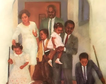 Sunday Morning / Black Art / African American Christian Art / Christian Art / Black Religious Art / Unframed / Positive Black Images Art