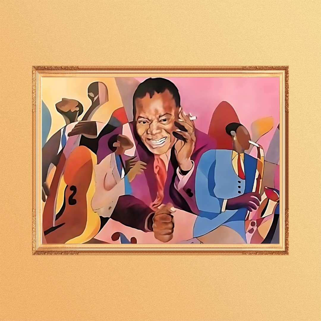 Satchmo Black Wall Art by Taylor Gurley, Louis Armstrong Art, Jazz Wall Art, African American